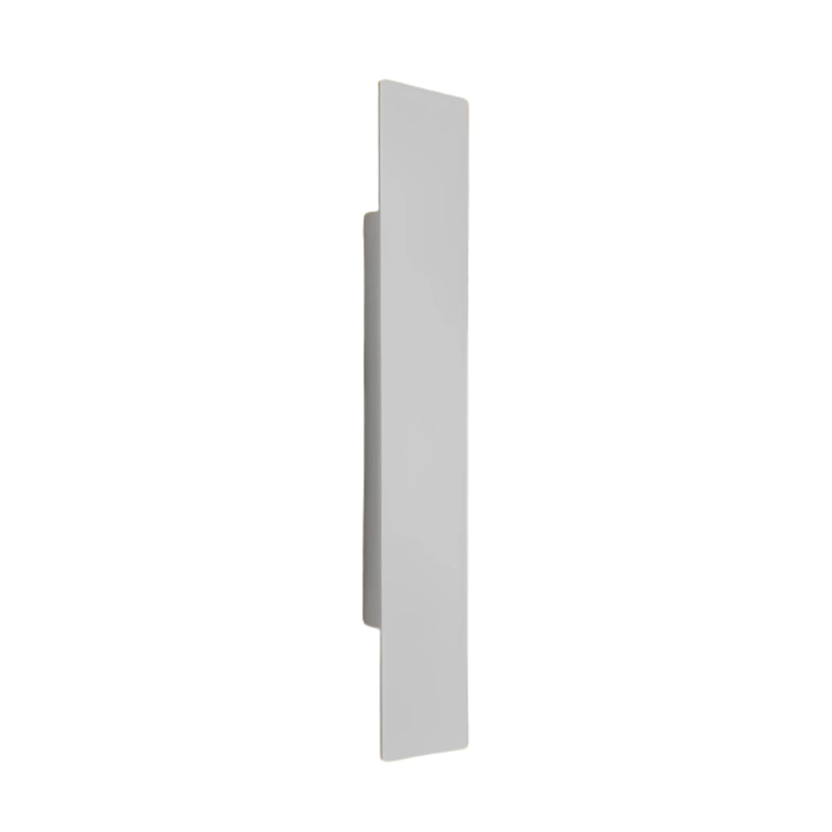 Matte white IP65-rated up/down wall pillar light, switched off, isolated on a white background.